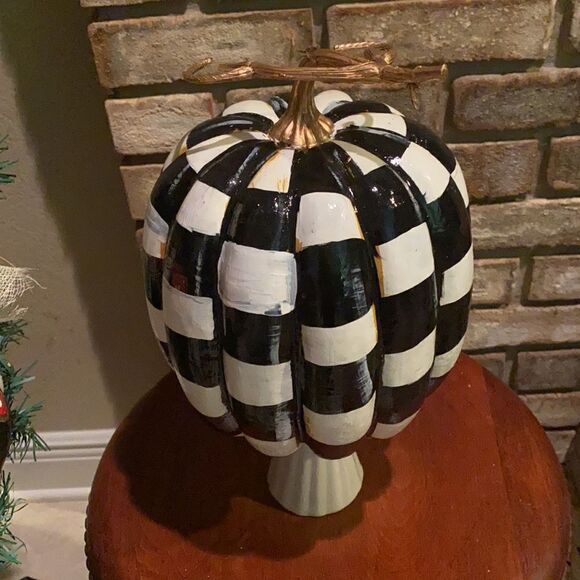 Large Designer inspired Checked Pumpkin - Picture 5 of 11